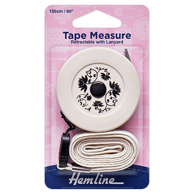 H253.LY Tape Measure: Retractable with Lanyard - 150cm..